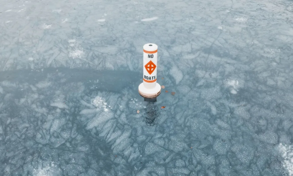 portable ice maker in boat galley cabin with bullet ice