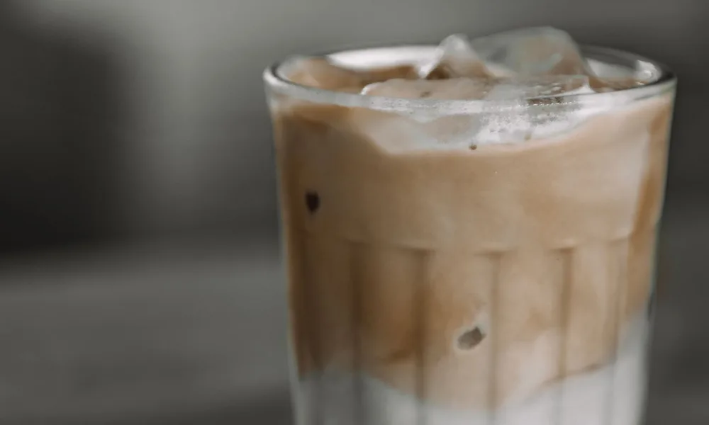 iced coffee cold brew with nugget ice tall glass