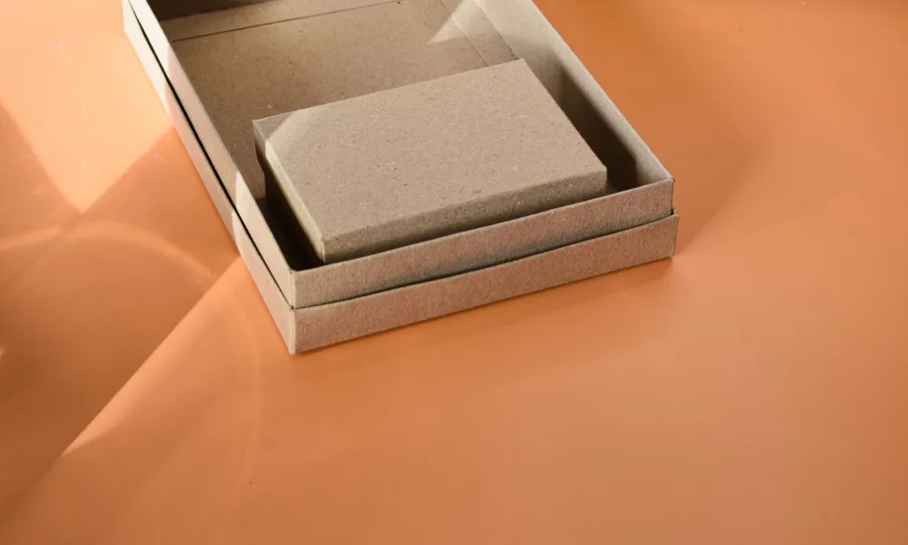 ice maker packed with lid open in original box for storage